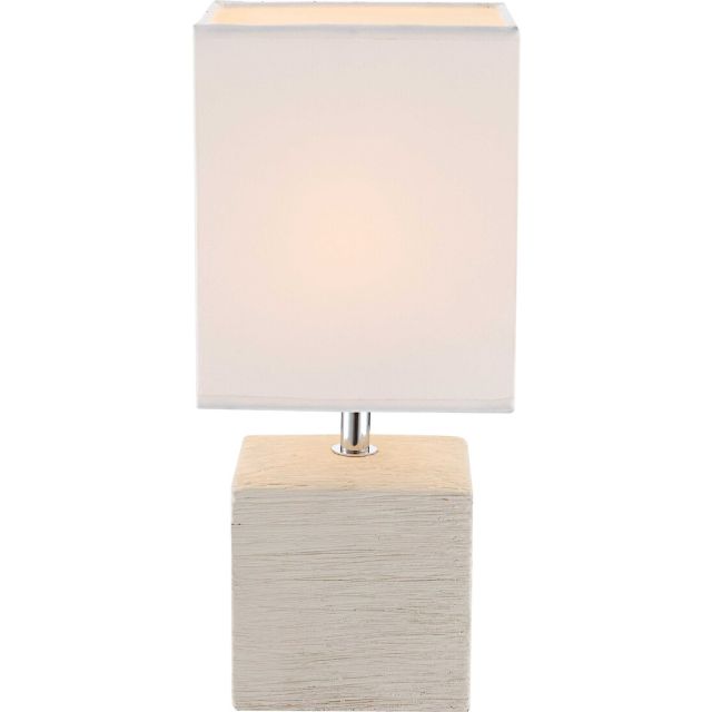Lámpara beige cerámica de sobremesa modelo Geri E14 (Globo 21675)