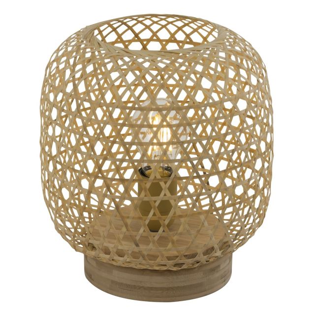Lámpara de sobremesa de bambú Milena E27 27cm (Globo Lighting 15367T)