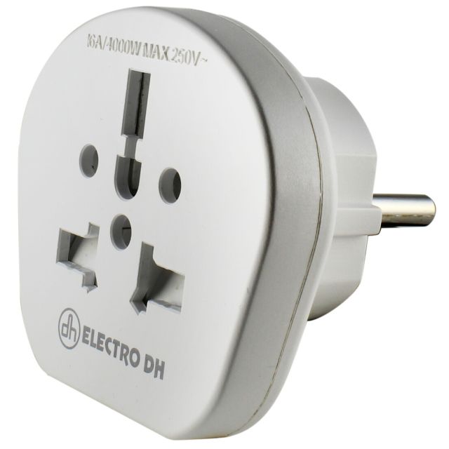 Adaptador de viaje universal 16A 250V (Electro DH 36.062/1/UNIV)