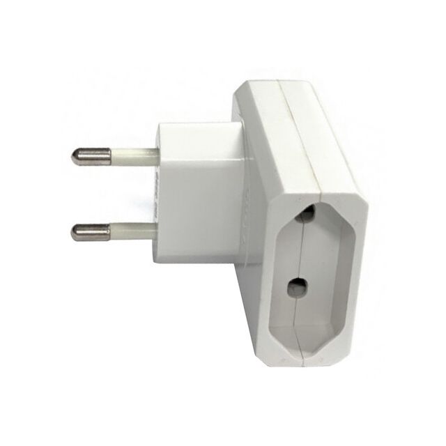 Adaptador en ángulo de 90° 250V 10A