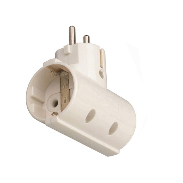 Adaptador bipolar doble con TTL económico 3500W 250V 10A (F-Bright 1101014)