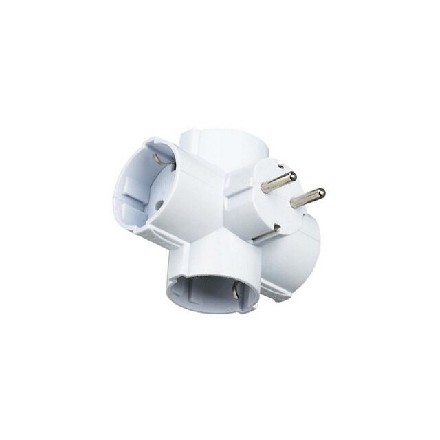 Adaptador 4 tomas TTL blanco (F-Bright 1101075/B)