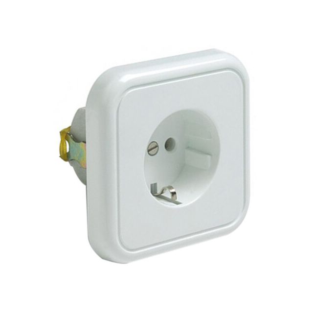 Base de empotrar cuadrada blanca 250V 16A (Famatel 2300)