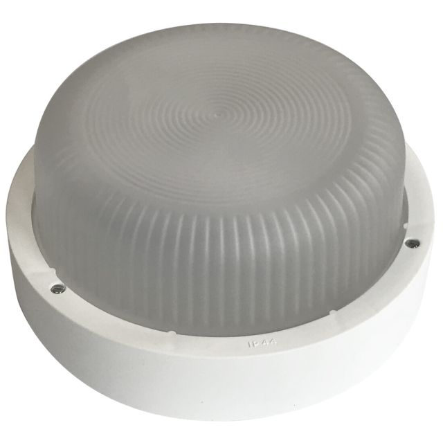 Aplique Led de exterior redondo blanco 6W 4000°K IP44 (Fenoplástica 7210BLED)