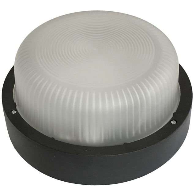 Aplique Led de exterior redondo negro 6W 4000°K IP44 (Fenoplástica 7210NLED)