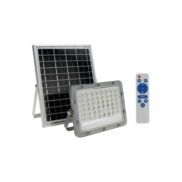 Proyector Led con panel solar y mando a distancia 50W 6000K IP65 (Spectrum SLI029059CW)