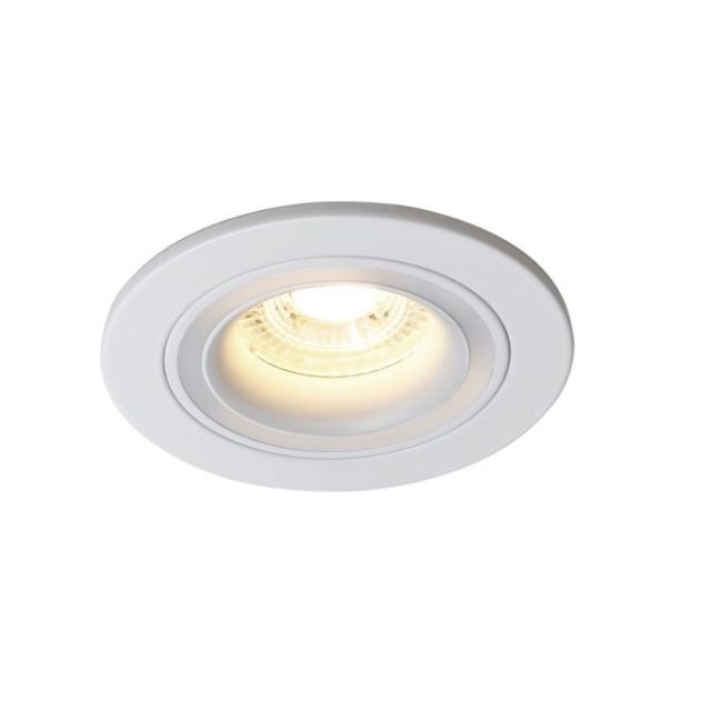 Aro redondo blanco empotrable retroiluminado GU10 Skip Moon (Jueric 10687)