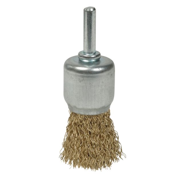 Cepillo copa alambre de acero con espiga Ø12mm (Mota FAB012)