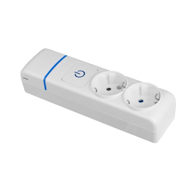 Base múltiple serie ION 2 tomas sin cable con interruptor 16A 250V (Solera 8002PIL)