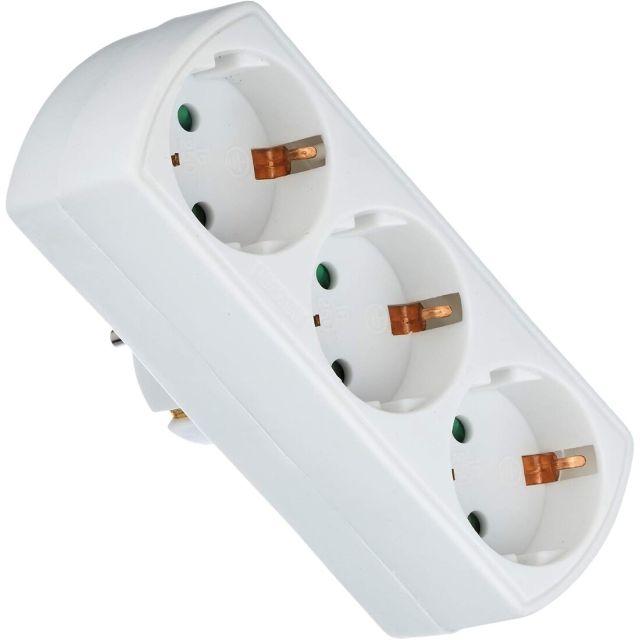 Multiconector triple Sucko blanco 3680W 230V (BB Electron 040309)