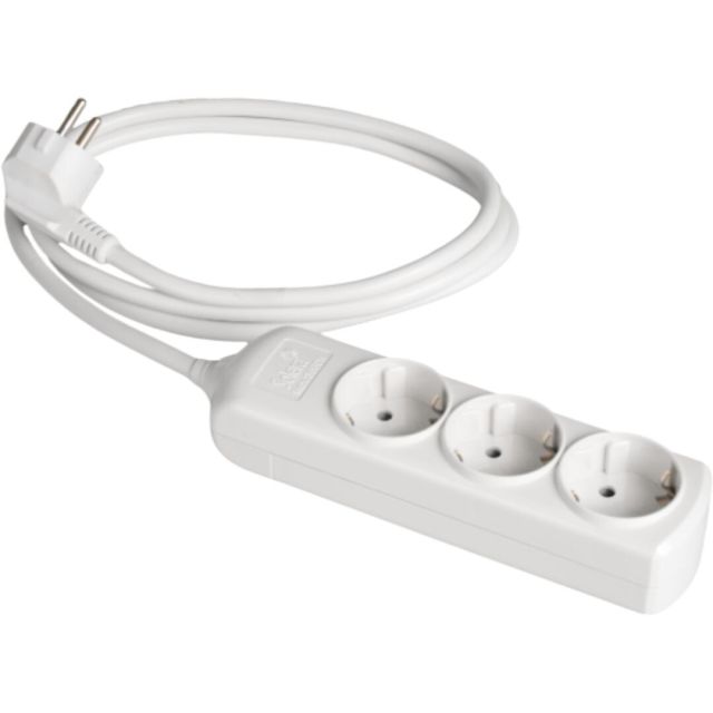 Base múltiple blanca 3680W 3 tomas cable 5m 250V 16A (Solera 8053)