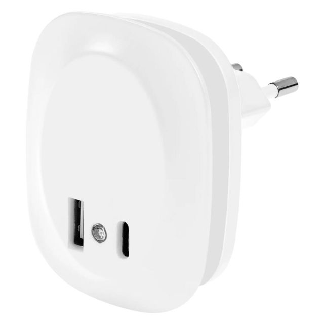 Luz noche Led 0,5W cargador USB A y C Lunetta (Ledvance 088513)