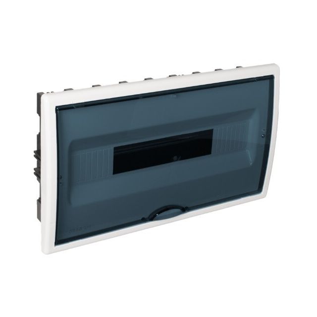 Caja empotrable 18 elementos cuadro y puerta fume 386x225x72mm. (Solera 8685PF)