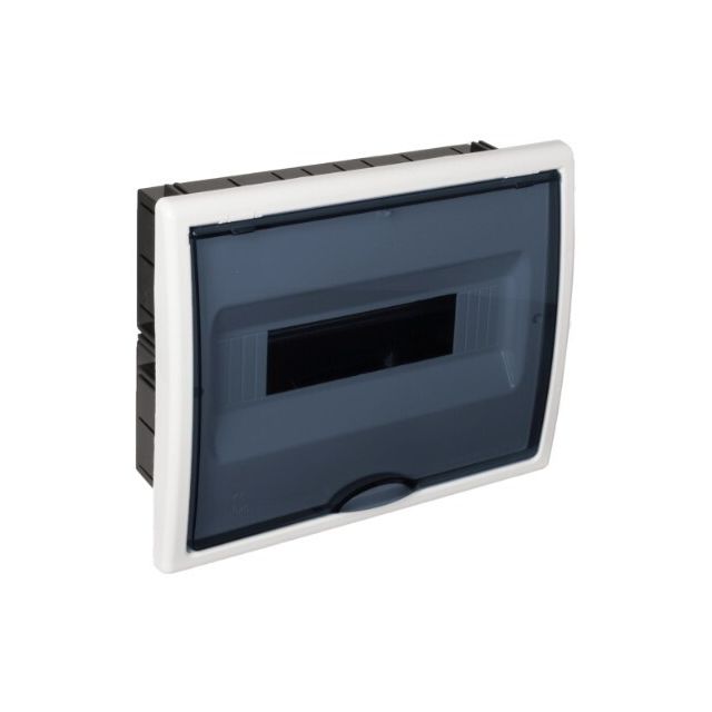Caja empotrable 12 elementos cuadro y puerta fume 277x220x72mm. (Solera 8688PF)