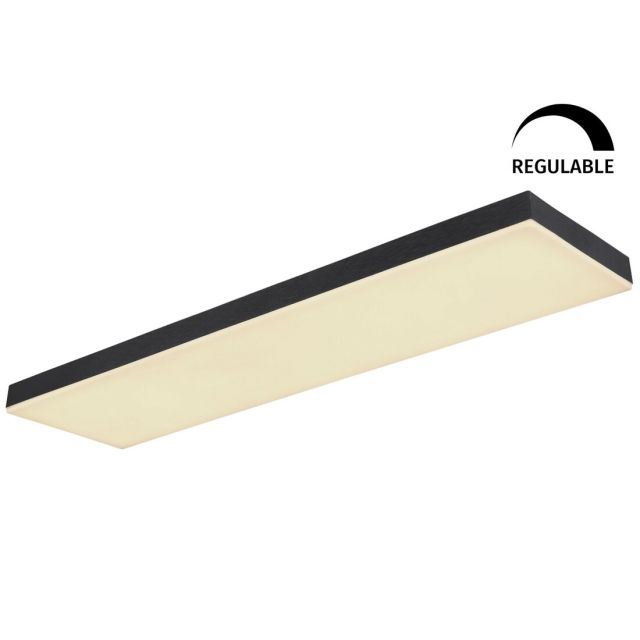 Panel led rectangular regulable negro con mando Doro 24W 230V 2860Lm cct 800x200x75mm (Globo 41594D4)