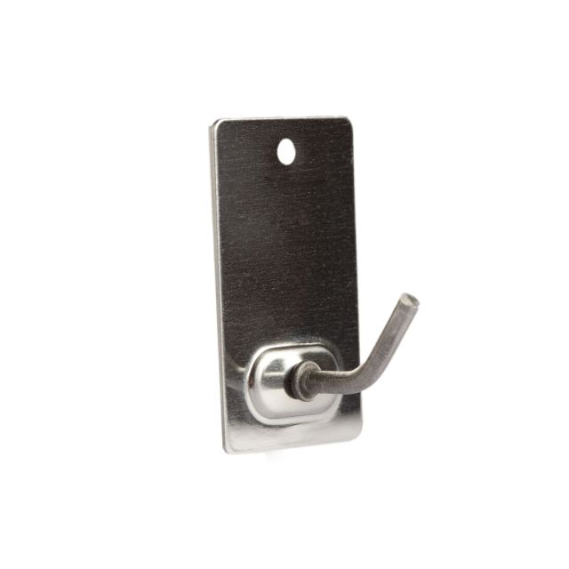 3 ud. percha adhesiva pequeña de acero inoxidable adhesivo o tornillo (Köppels P2001I) (Blíster)