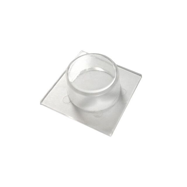 2 ud. tope para puertas transparente acrílico adhesivo con base (Köppels T1001T) (Blíster)