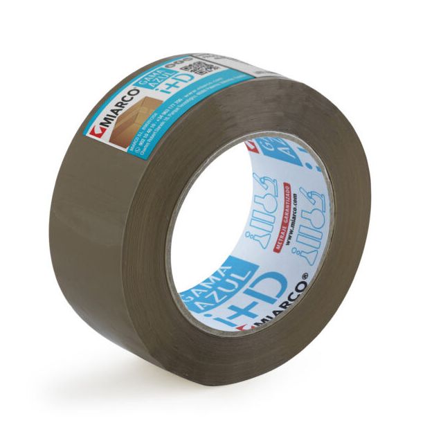 Cinta adhesiva polipropileno gama Azul marrón 48mmx66m (Miarco 22706)