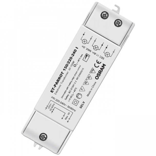 Transformador electrónico regulable para dicroicas 12V (Osram 4008321111579)