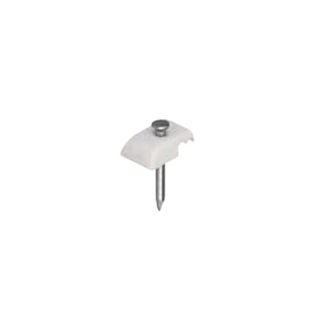 Caja de 100 uds. de grapas blancas para cable plano 2x0,7 - 2x1 mm2 (Lapafil 1102)