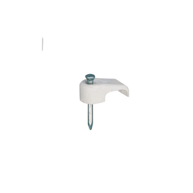 Caja de 100 uds. de grapas blancas para cable plano 2x1 mm2 (Lapafil 1104)