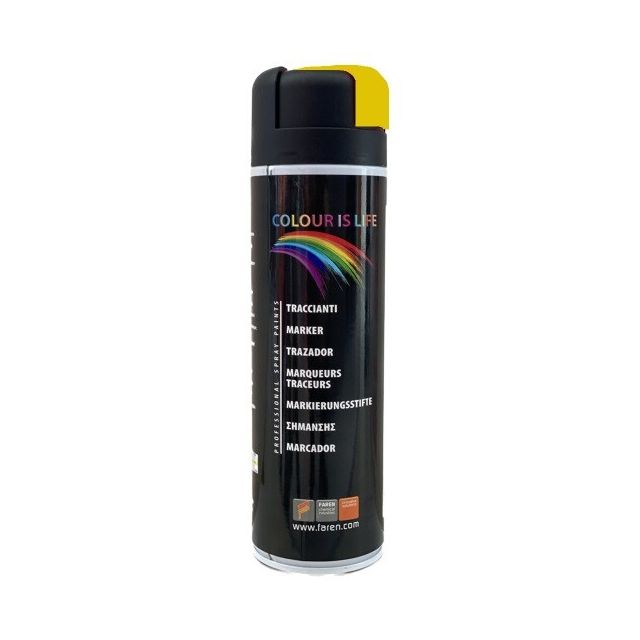 Spray de pintura acrílica amarilla fluorescente 500 ml. (Faren 8VC500)