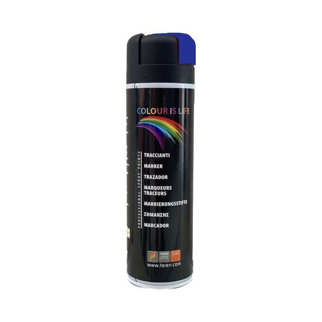 Spray de pintura acrílica azul fluorescente 500 ml. (Faren 8VD500)