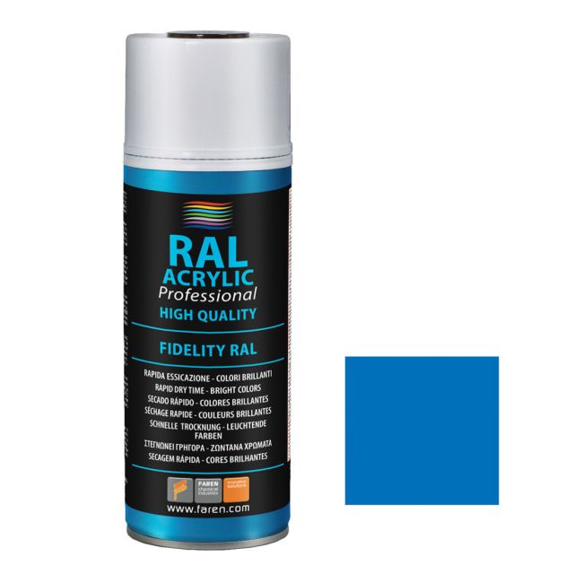 Spray de pintura azul celeste RAL 5015 400 ml. (Faren 4VO400)
