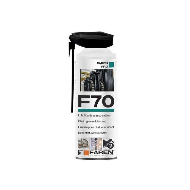 Spray lubricante grasa para cadenas con difusor largo F70 400 ml. (Faren 970SDESPPT)