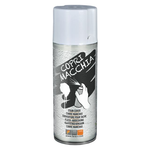 Spray de pintura cubre manchas blanco opaco 400 ml. (Faren 7VZ400)