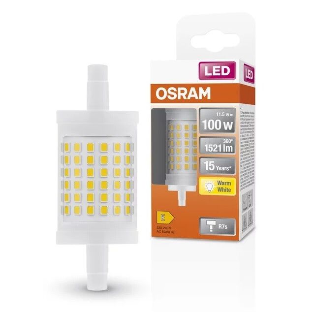 Lámpara Led lineal R7S 11,5W 2700°K 1521Lm 78mm (Osram 4058075432635)