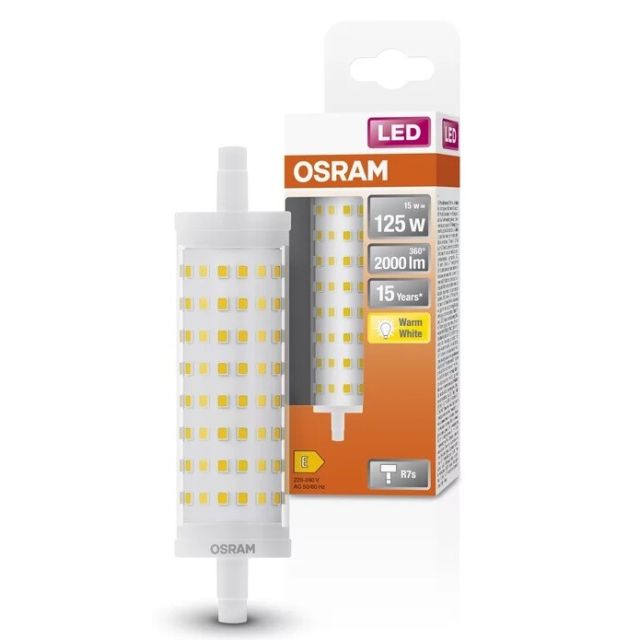 Lámpara Led lineal R7S 16W 2700°K 2000Lm 118mm (Osram 4058075432673)