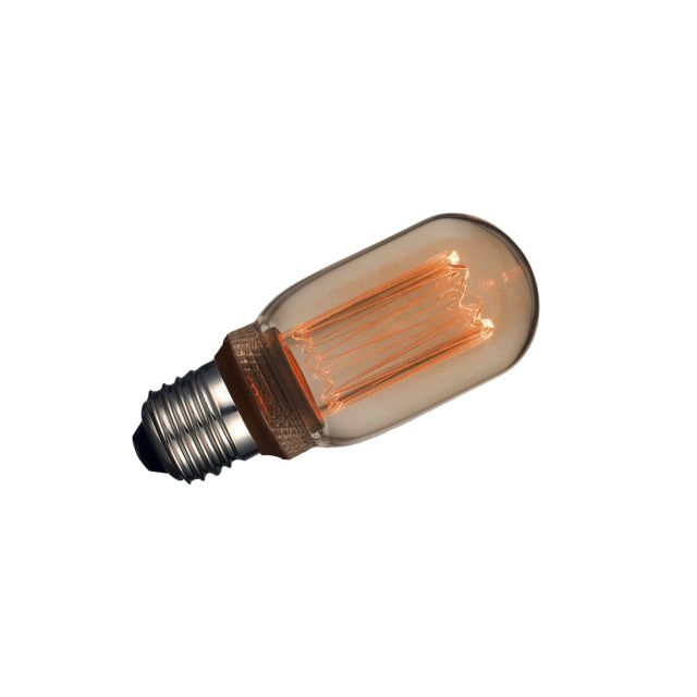 Lámpara tubular T45 cristal Led efecto incandescente ámbar 4W 1800°K (F-Bright 2601211)