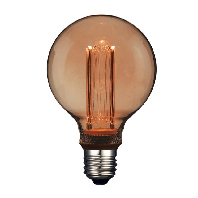 Lámpara globo cristal Led efecto incandescente 95G 4W 1800°K (F-Bright 2601215)