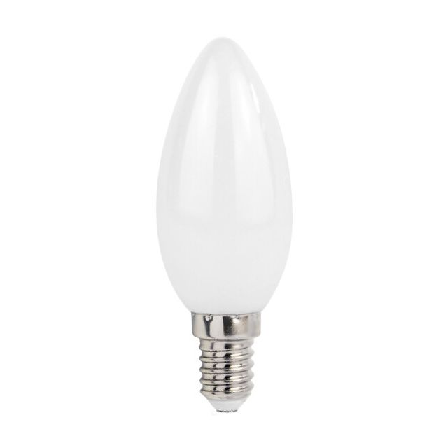Lámpara vela cristal Led mate E14 4W 2700°K 400Lm (Spectrum WOJ+14069)