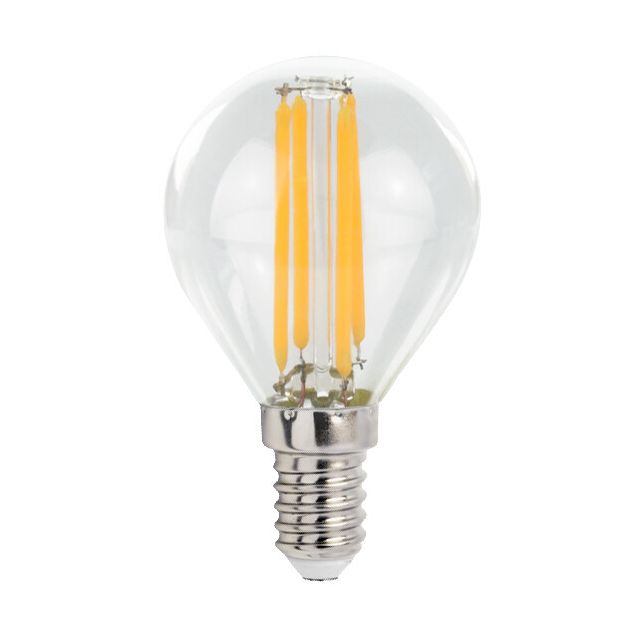 Lámpara esférica cristal Led clara E14 4W 2700°K 500Lm (Spectrum WOJ+14071)