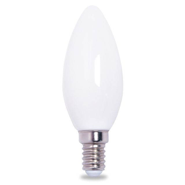 Lámpara vela cristal Led mate E14 4W 6500°K 470Lm (GSC 200695043)