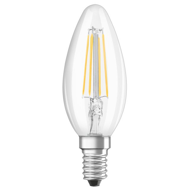 Lámpara vela cristal Led Retrofit clara E14 4,5W 6500°K 470Lm (Osram  4058075466135)