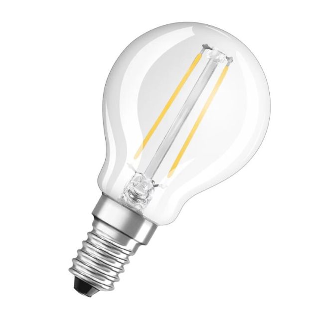 Lámpara esférica cristal Led E14 4W 2700K 470Lm (Bellalux 4058075115316)