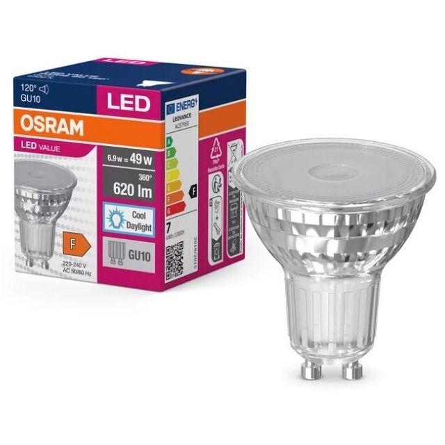 Lámpara Led Value GU10 6,9W 6500°K 575Lm 120° (Osram 4058075096745)