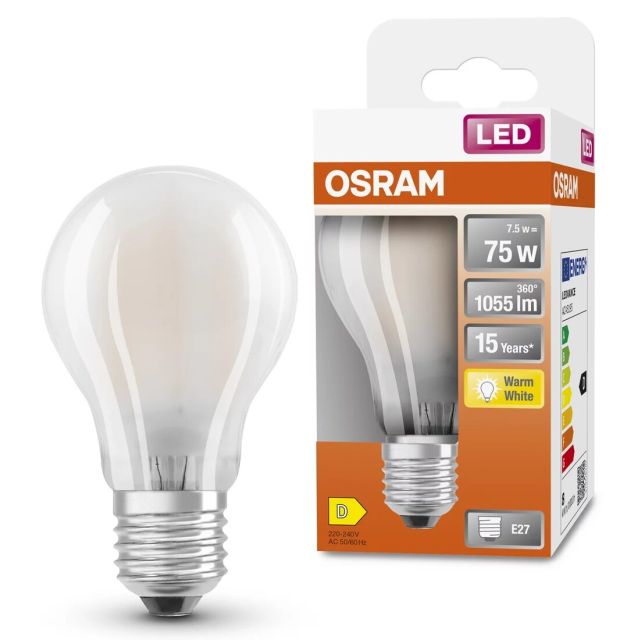 Lámpara estándar cristal Led mate Retrofit 8W 2700°K 1055Lm (Osram 4058075115910)