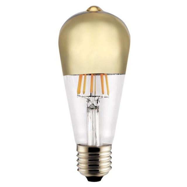 Lámpara pera reflectora cristal Led oro E27 8W 2700°K (Cristal Record 51-364-06-004)