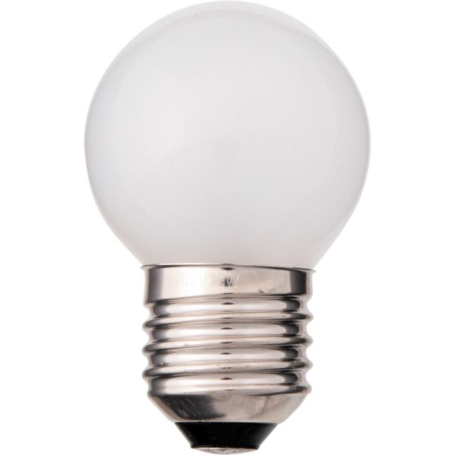 Lámpara incandescente esférica reforzada E27 25W 140Lm 45x71mm.