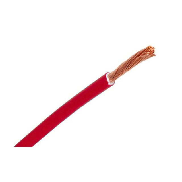 100m. cable hilo de línea rojo flexible 2,5mm2