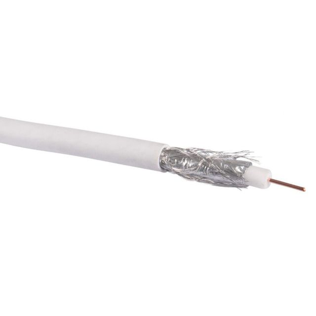 300m. cable coaxial ASM-75 blanco en carrete