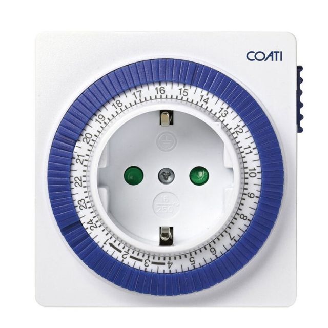 Mini programador diario 24h. ajuste 15 min. blanco Coati (Simon AF131511)