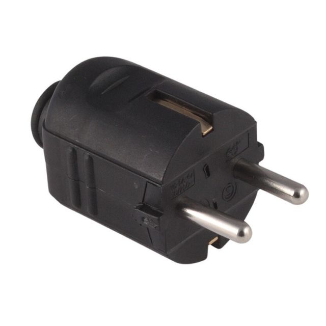 Clavija aerea salida recta  y TTL 16A 250V negra  (Simon CL107516)