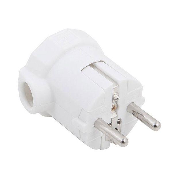 Clavija aerea salida lateral  y TTL 16A 250V blanca  (Simon CL107400)