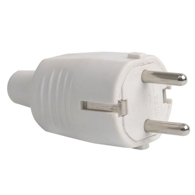 Clavija aérea goma TT blanca 16A 230V (Simon CL507408)