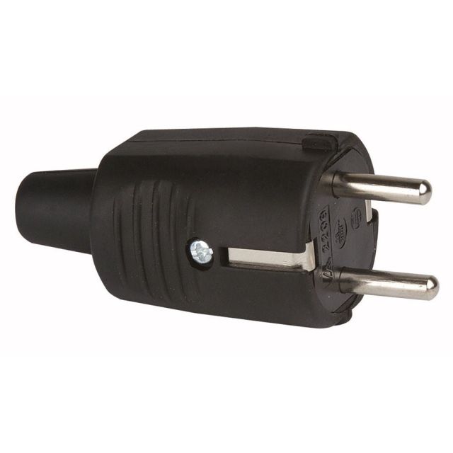 Clavija aérea goma TT negra 16A 230V (Simon CL507415)